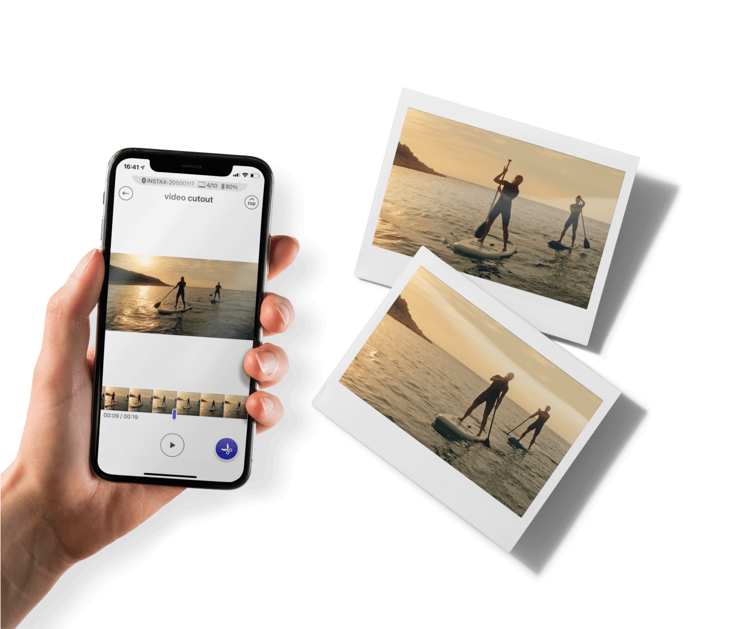 Stampante Fotografica Portatile Fujifilm Instax Link Wide - Bianco Cenere, Stampe 62x99mm, Bluetooth