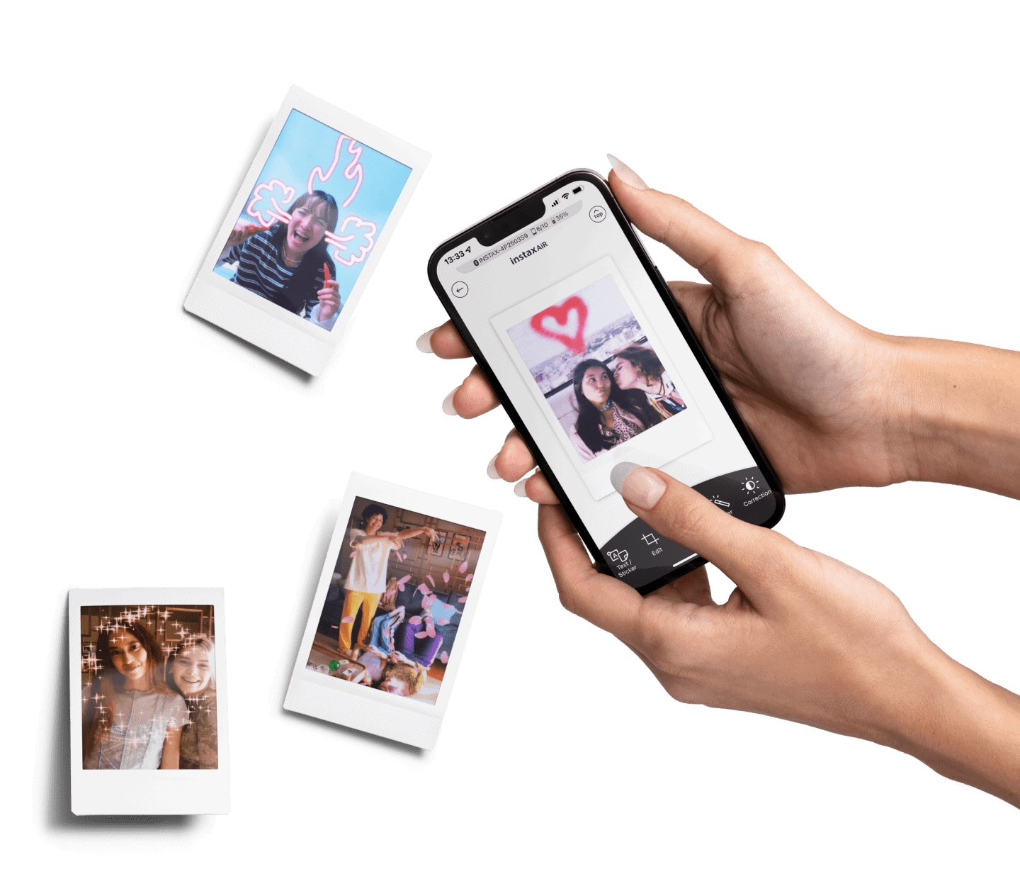 Support, Smartphone printer instax mini Link 2